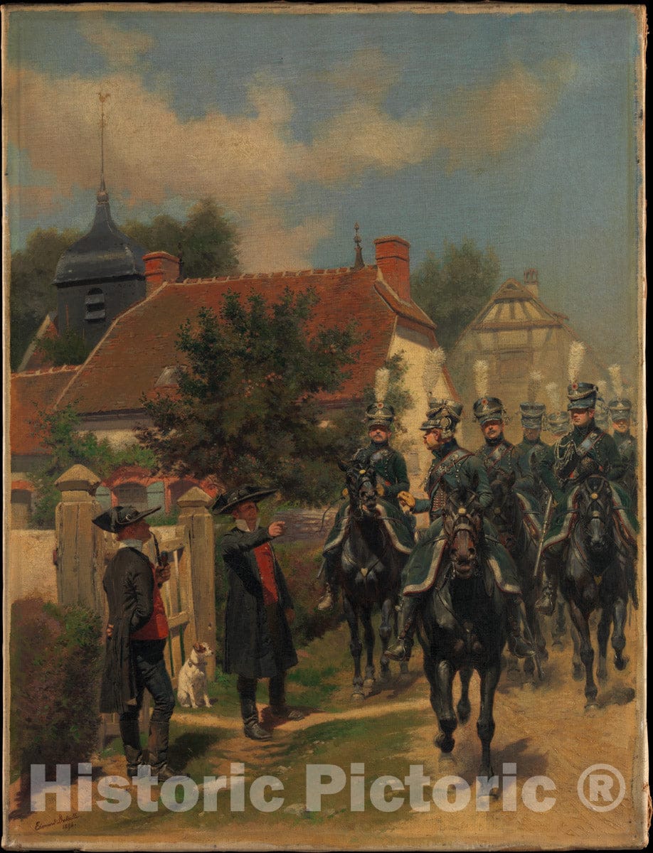 Art Print : Édouard Detaille - Gendarmes d'Ordonnance : Vintage Wall Art