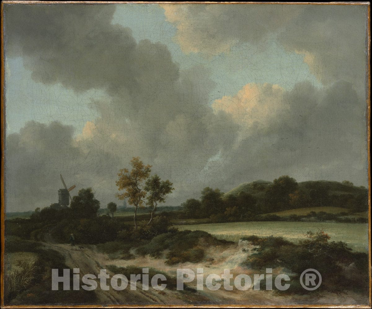 Art Print : Jacob Van Ruisdael - Grainfields : Vintage Wall Art