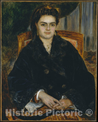 Art Print : Auguste Renoir - Madame Édouard Bernier (Marie-Octavie-Stéphanie Laurens, 1838–1920) : Vintage Wall Art