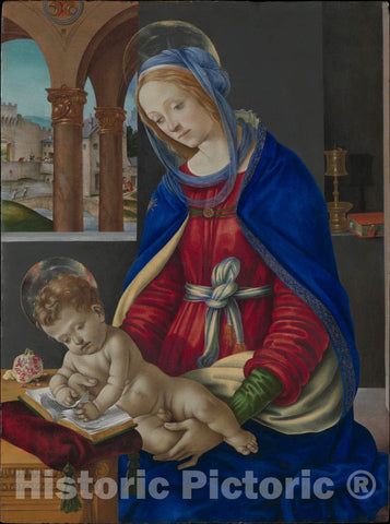Art Print : Filippino Lippi - Madonna and Child : Vintage Wall Art