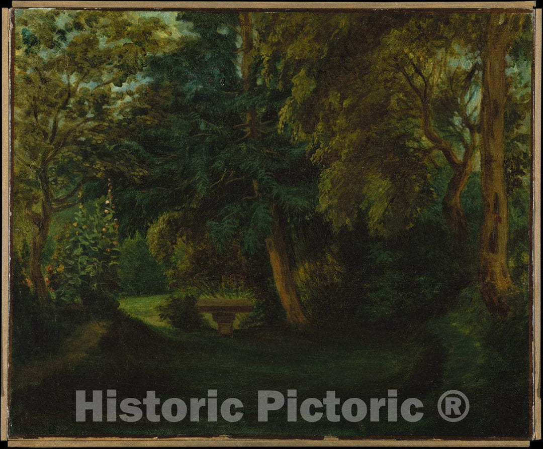 Art Print : Eugène Delacroix - George Sand's Garden at Nohant : Vintage Wall Art