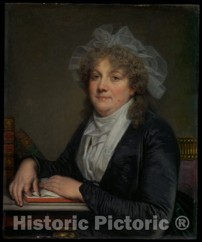 Art Print : Jean-Baptiste Greuze - Madame Jean-Baptiste Nicolet (Anne Antoinette Desmoulins, 1743–1817) : Vintage Wall Art