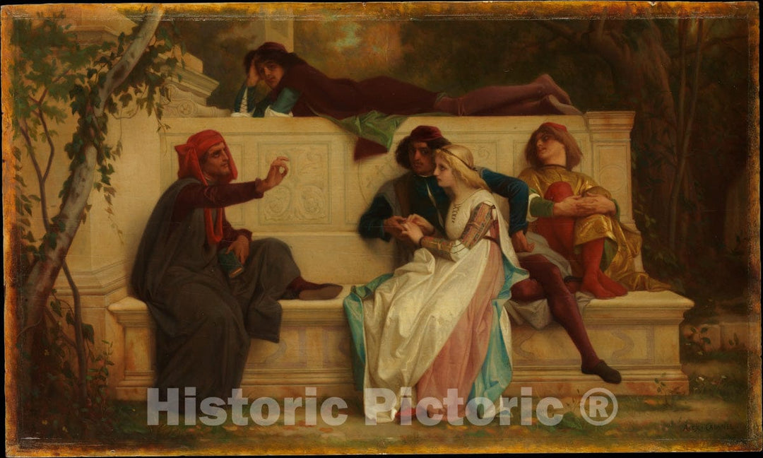 Art Print : Alexandre Cabanel - Florentine Poet : Vintage Wall Art