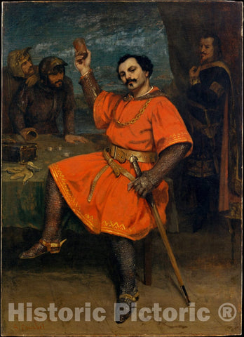 Art Print : Gustave Courbet - Louis Gueymard (1822–1880) as Robert le Diable : Vintage Wall Art