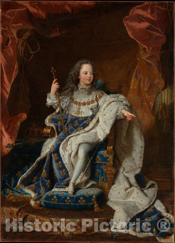 Art Print : After Hyacinthe Rigaud - Louis XV (1710–1774) as a Child : Vintage Wall Art