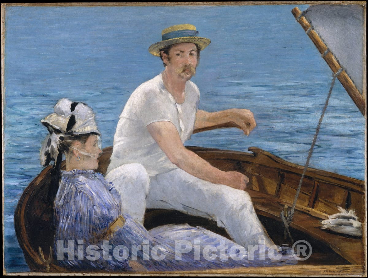 Art Print : Édouard Manet - Boating : Vintage Wall Art