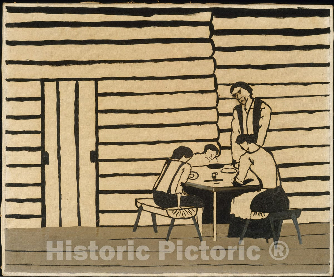 Art Print : Horace Pippin - Family Supper : Vintage Wall Art