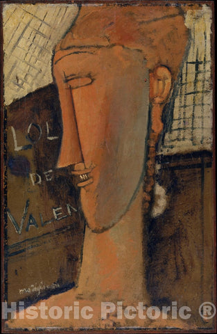 Art Print : Amedeo Modigliani  - Lola de Valence : Vintage Wall Art