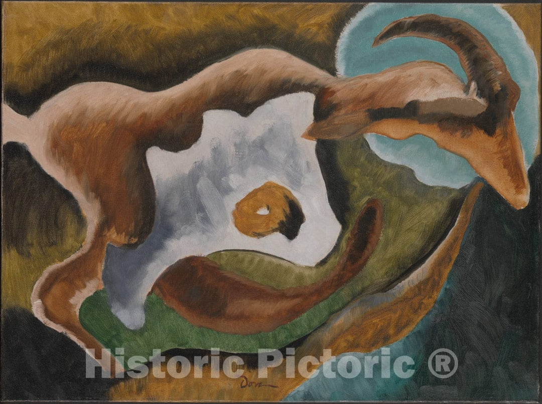 Art Print : Arthur Dove - Goat : Vintage Wall Art
