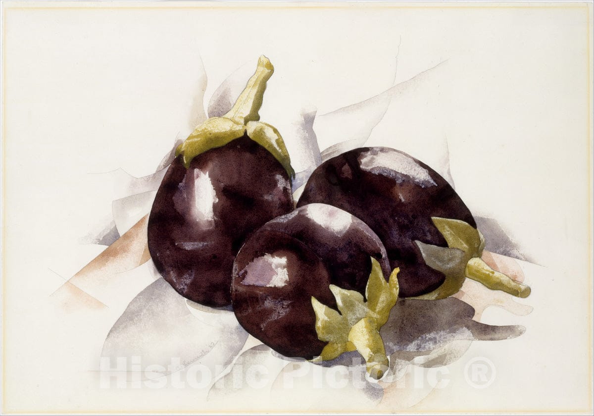 Art Print : Charles Demuth - Eggplants : Vintage Wall Art