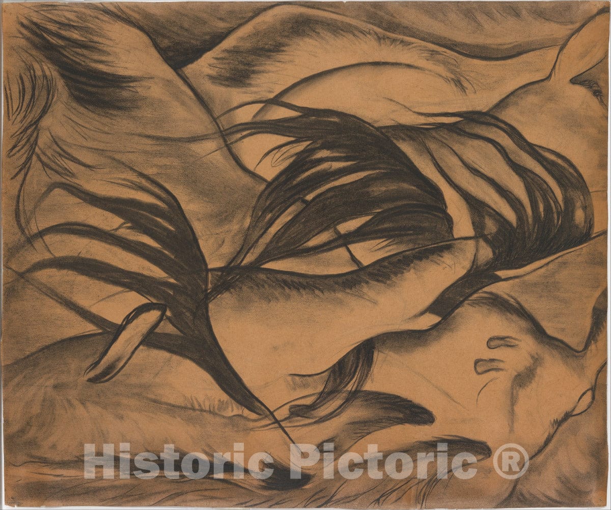 Art Print : Arthur Dove - Goats : Vintage Wall Art