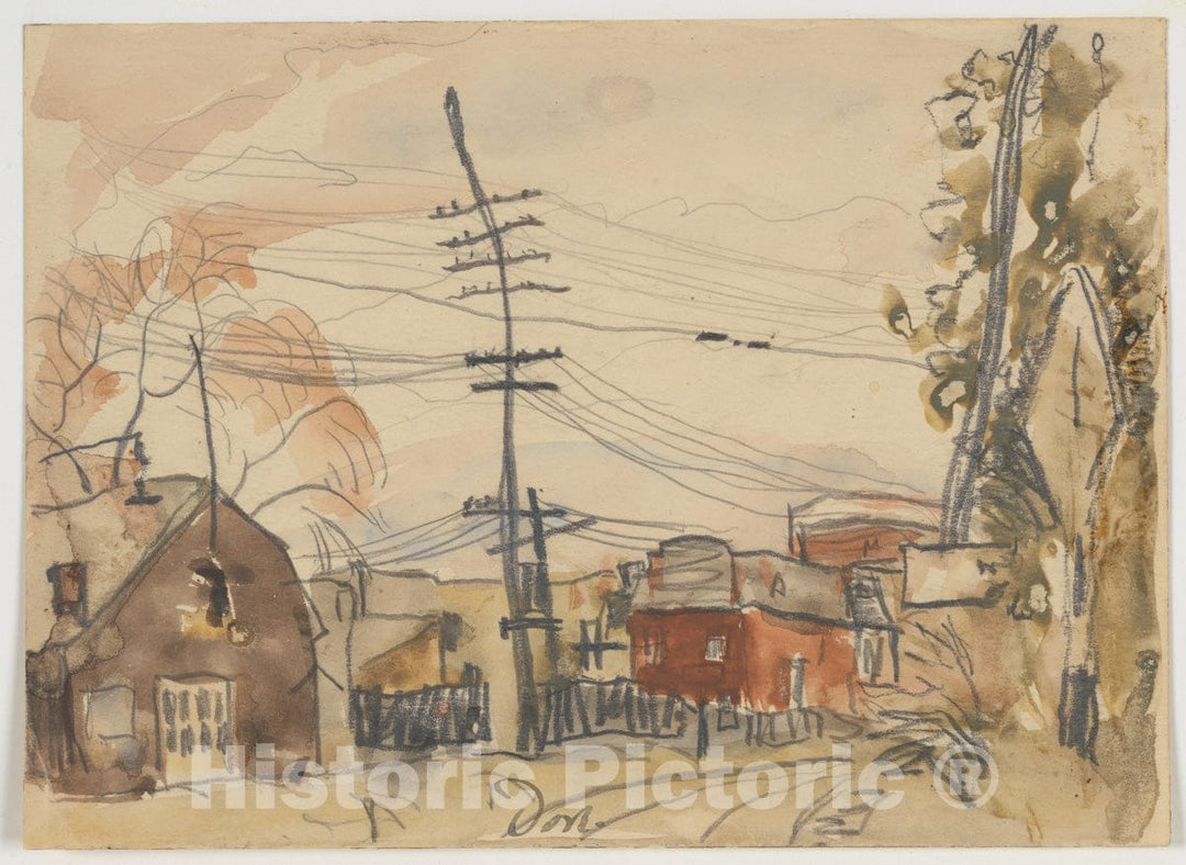 Art Print : Arthur Dove - Fall Brook Railroad : Vintage Wall Art