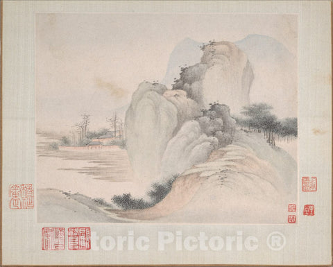 Art Print : Fan Qi - Landscapes Painted for Yuweng - China : Vintage Wall Art
