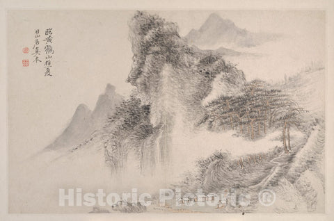Art Print : Yun Shouping - Landscapes in The Manner of Song and Yuan Masters - China : Vintage Wall Art