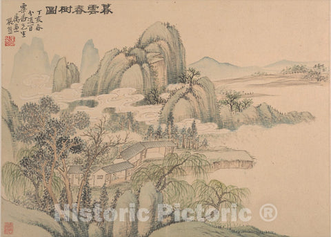 Art Print : Zhang Xiong - Landscape - China : Vintage Wall Art