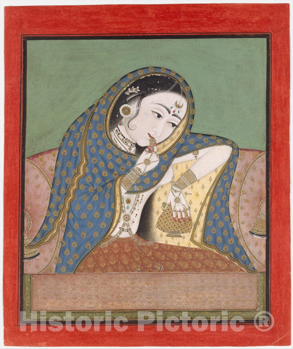Art Print : Melancholy Courtesan : Vintage Wall Art