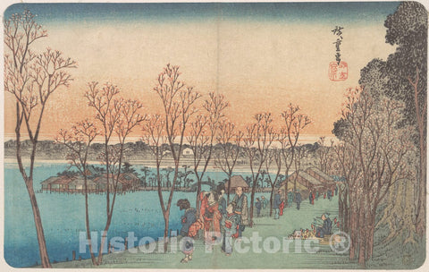 Art Print : Utagawa Hiroshige - Ueno, Shinobazu no IKE - Japan : Vintage Wall Art