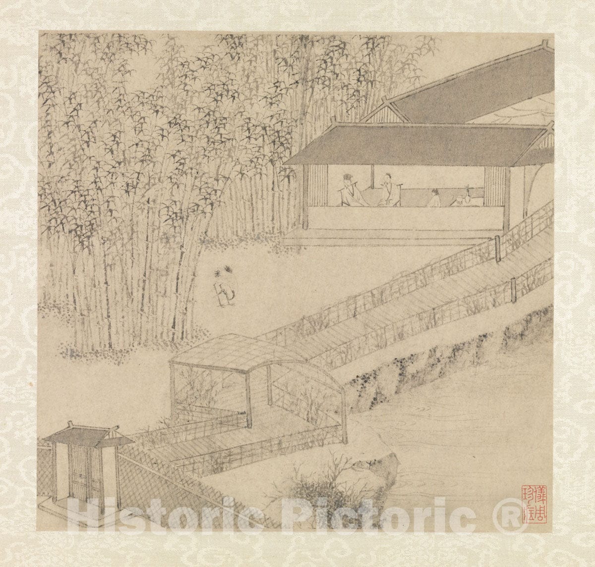 Art Print : Wen Zhengming - Garden of The Inept Administrator - China - Ming Dynasty (1368–1644) : Vintage Wall Art