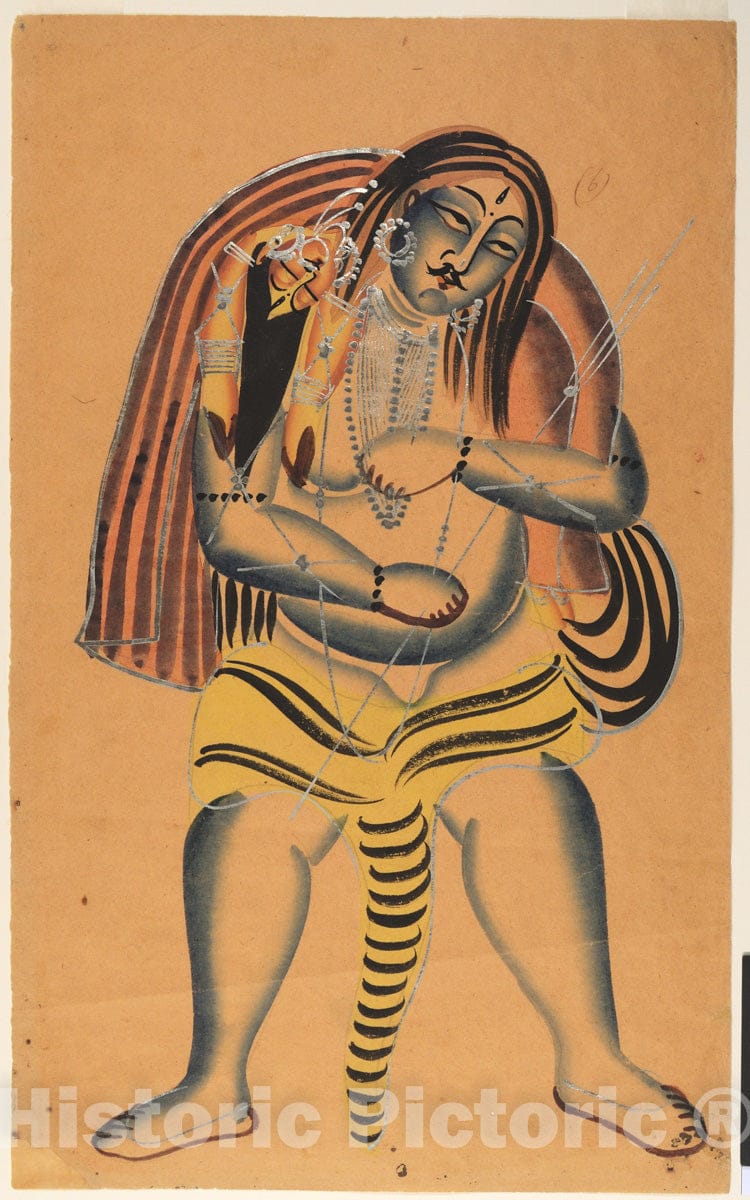 Art Print : Shiva Carries the Corpse of Sati : Vintage Wall Art