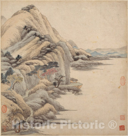 Art Print : Wang Jian - Landscapes in The Styles of Ancient Masters - China : Vintage Wall Art