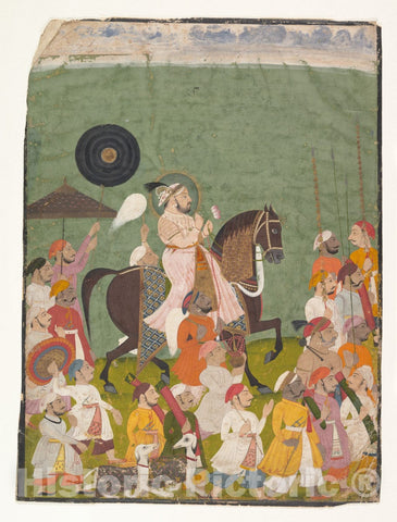 Art Print : Maharana Jagat Singh II in Procession : Vintage Wall Art