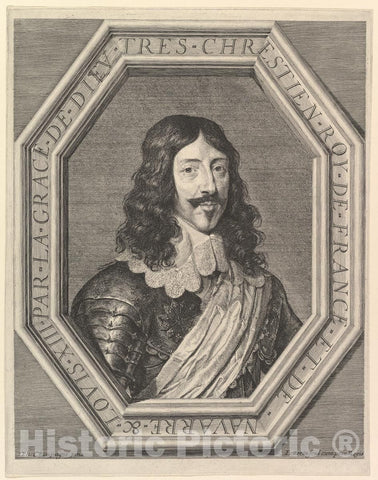 Art Print : Jean Morin - Louis XIII, roi de France : Vintage Wall Art