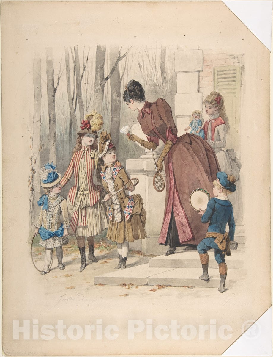 Art Print : Jules David - Fashion Illustration, no. 2224 : Vintage Wall Art