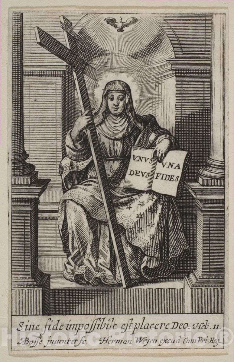 Art Print : Abraham Bosse - Faith : Vintage Wall Art