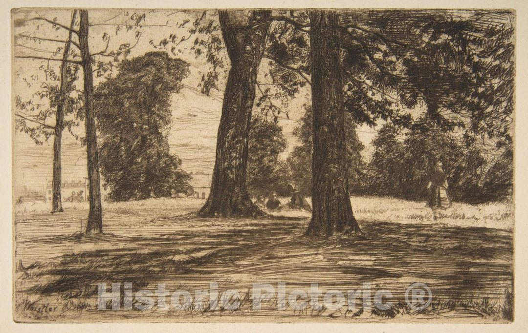 Art Print : James McNeill Whistler - Greenwich Park 2 : Vintage Wall Art