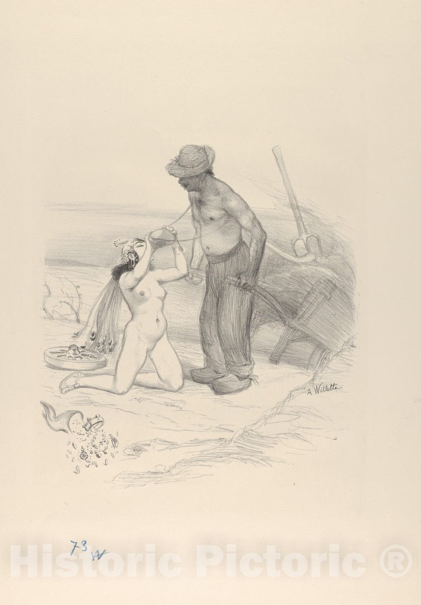 Art Print : Adolphe-Léon Willette - Fortune (La Fortune) : Vintage Wall Art