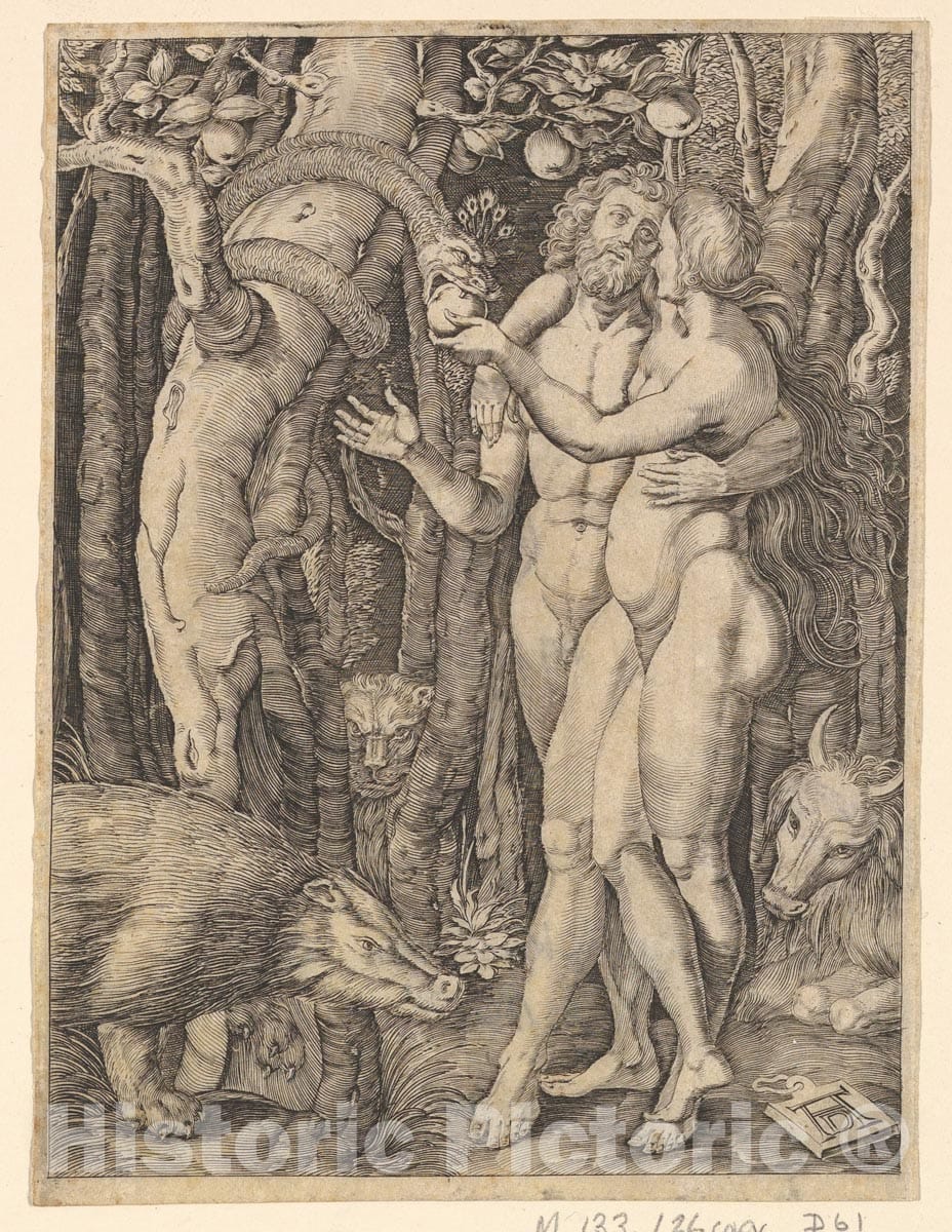 Art Print : Albrecht Dürer - Engraved Copies of The Little Passion 3 : Vintage Wall Art