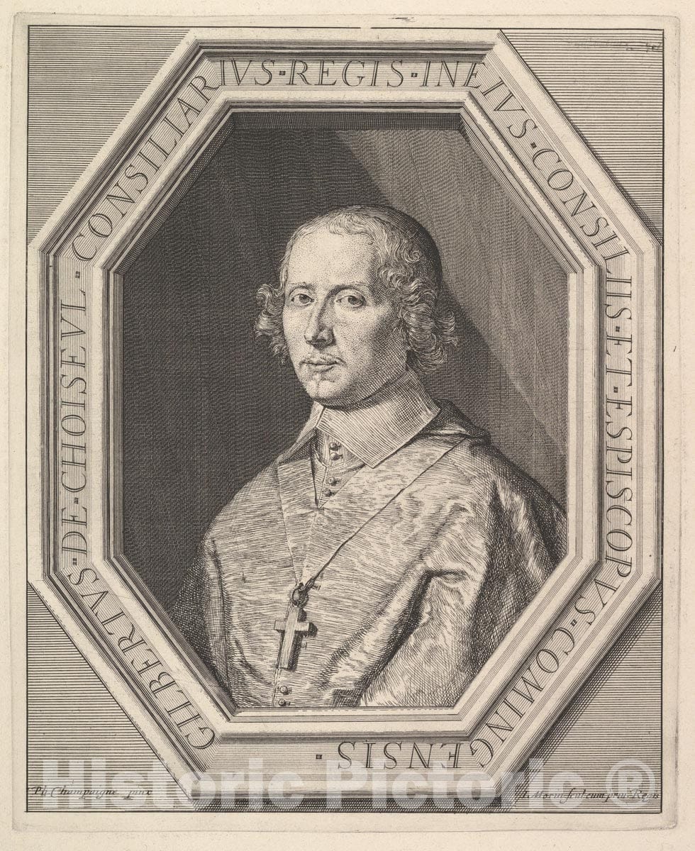 Art Print : Jean Morin - Gilbert de Choiseul-Praslin, eveque de Comminges : Vintage Wall Art