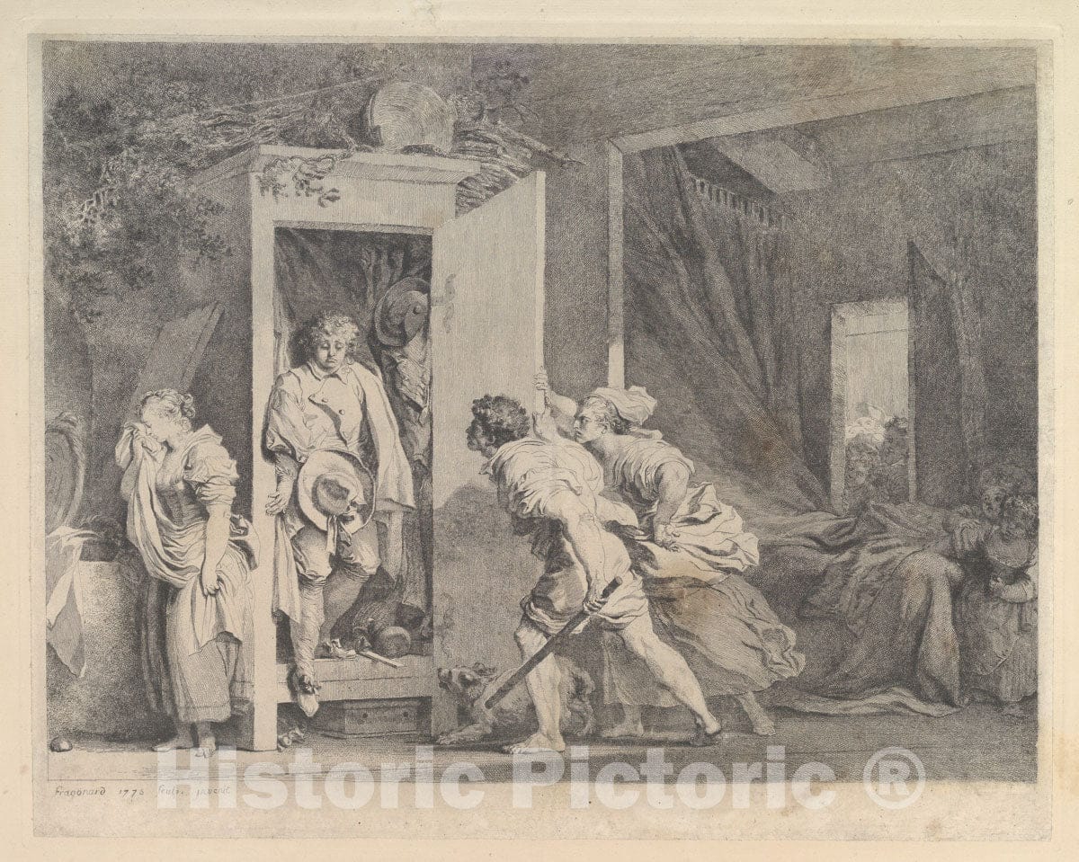 Art Print : Jean Honoré Fragonard - L'Armoire : Vintage Wall Art