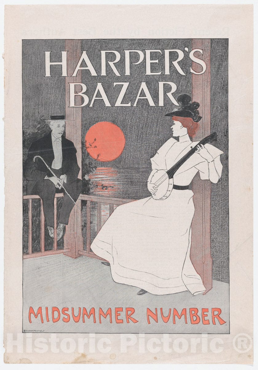 Art Print : Edward Penfield - Harper's Bazar: Midsummer Number : Vintage Wall Art