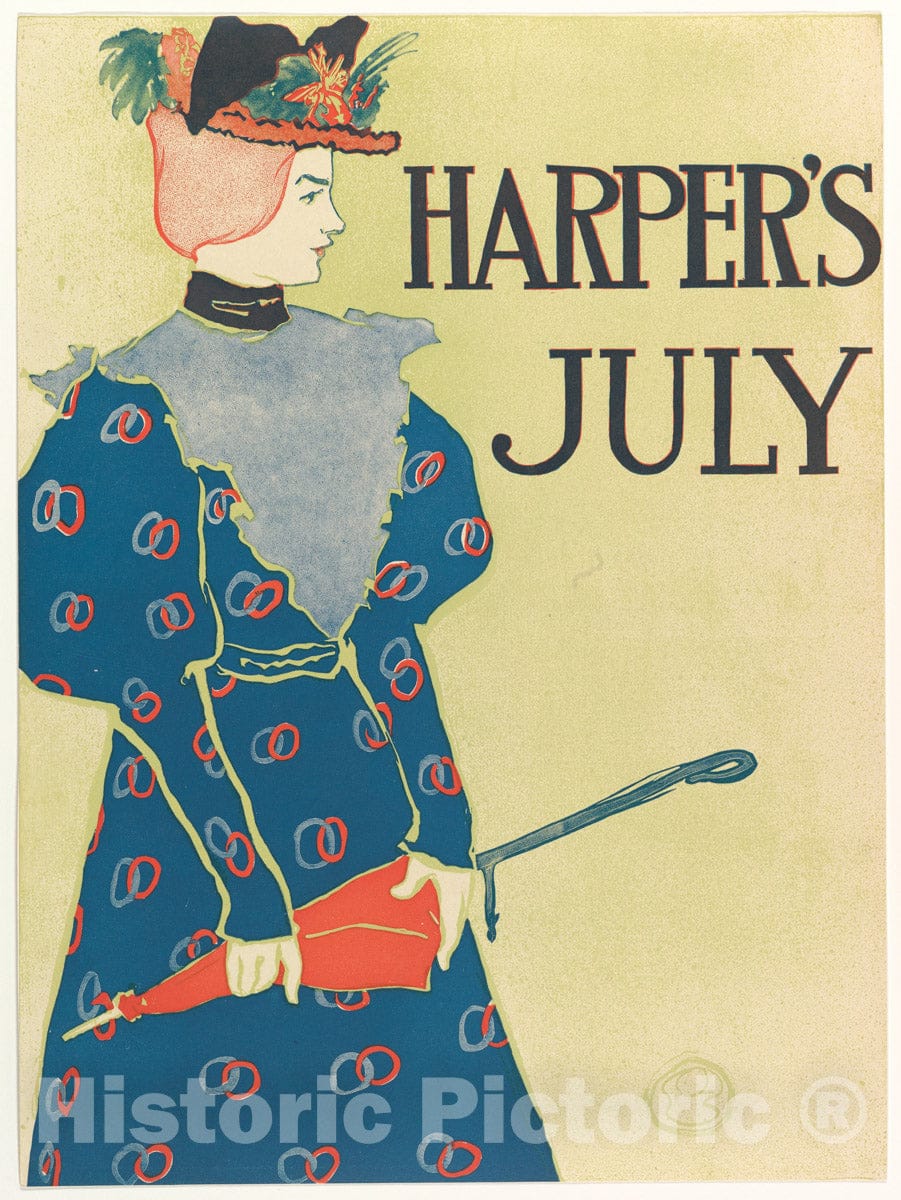 Art Print : Edward Penfield - Harper's: July 2 : Vintage Wall Art