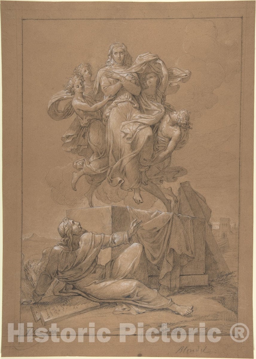 Art Print : Merry Joseph Blondel - The Assumption of The Virgin : Vintage Wall Art