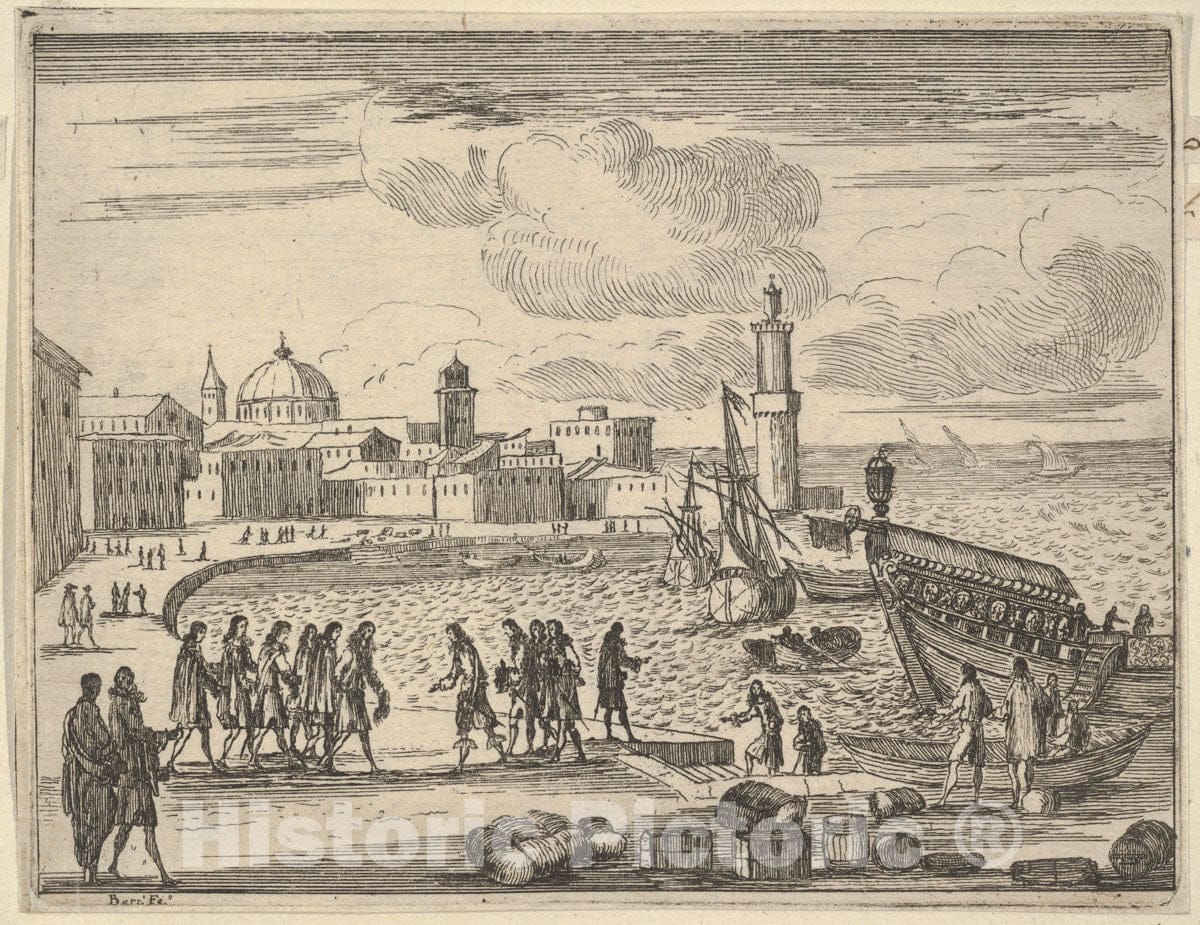 Art Print : Francesco I d'Este Combines Forces with The Republic of Venice and Genoa Against The Ottoman Turks - Artist: Bartolomeo Fenice (Fenis) - 1659 : Vintage Wall Art