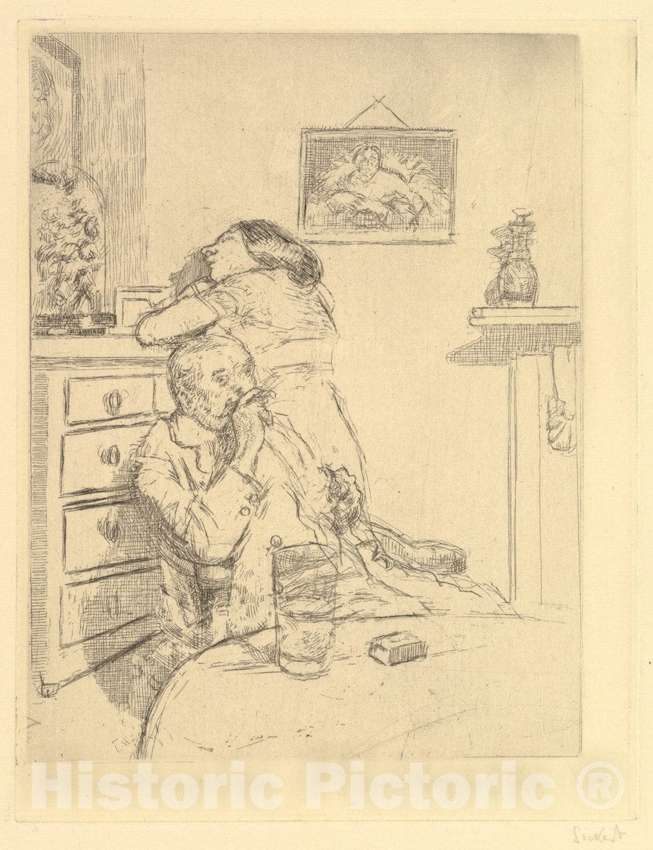 Art Print : Walter Richard Sickert - Ennui (The Medium Plate) : Vintage Wall Art