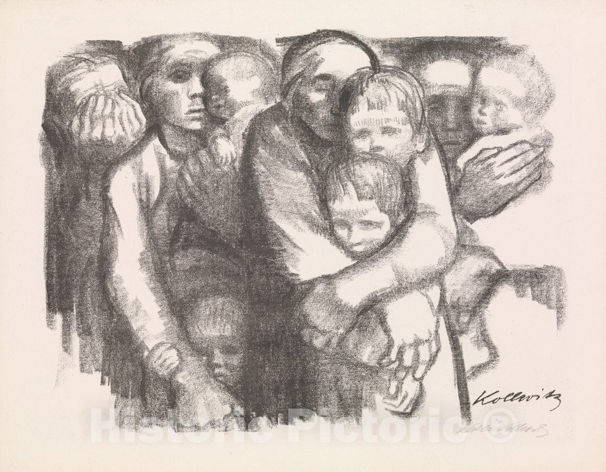 Art Print : Käthe Kollwitz - Mothers (Mütter) : Vintage Wall Art