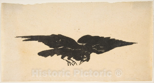 Art Print : Édouard Manet - The Flying Raven, Ex Libris for The Raven ...