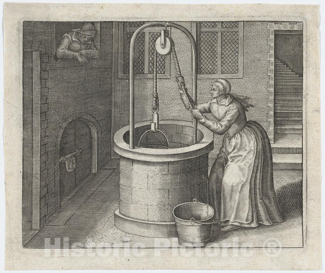 Art Print : Jan Van Haelbeeck - Enigmes Joyeuses Pour les Bons Esprits, Plate 9 : Vintage Wall Art