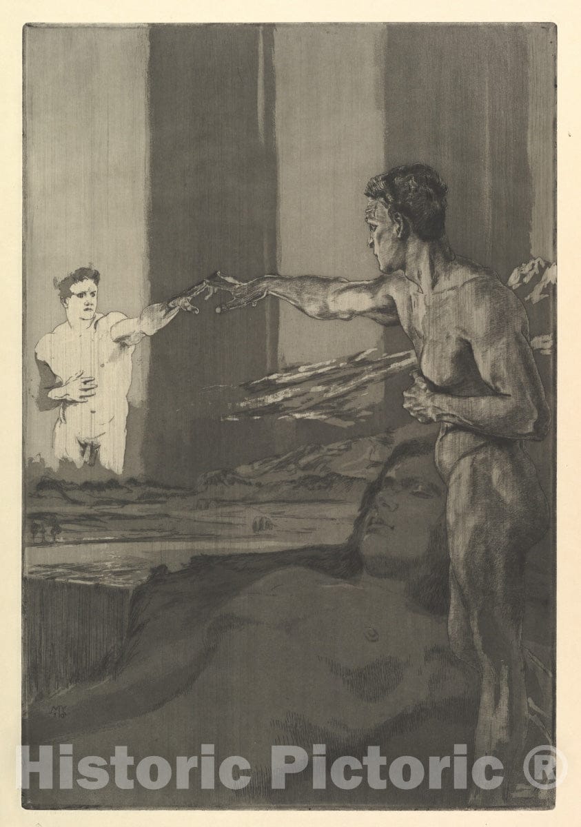 Art Print : Max Klinger - Philosopher (from The Series On Death II) : Vintage Wall Art