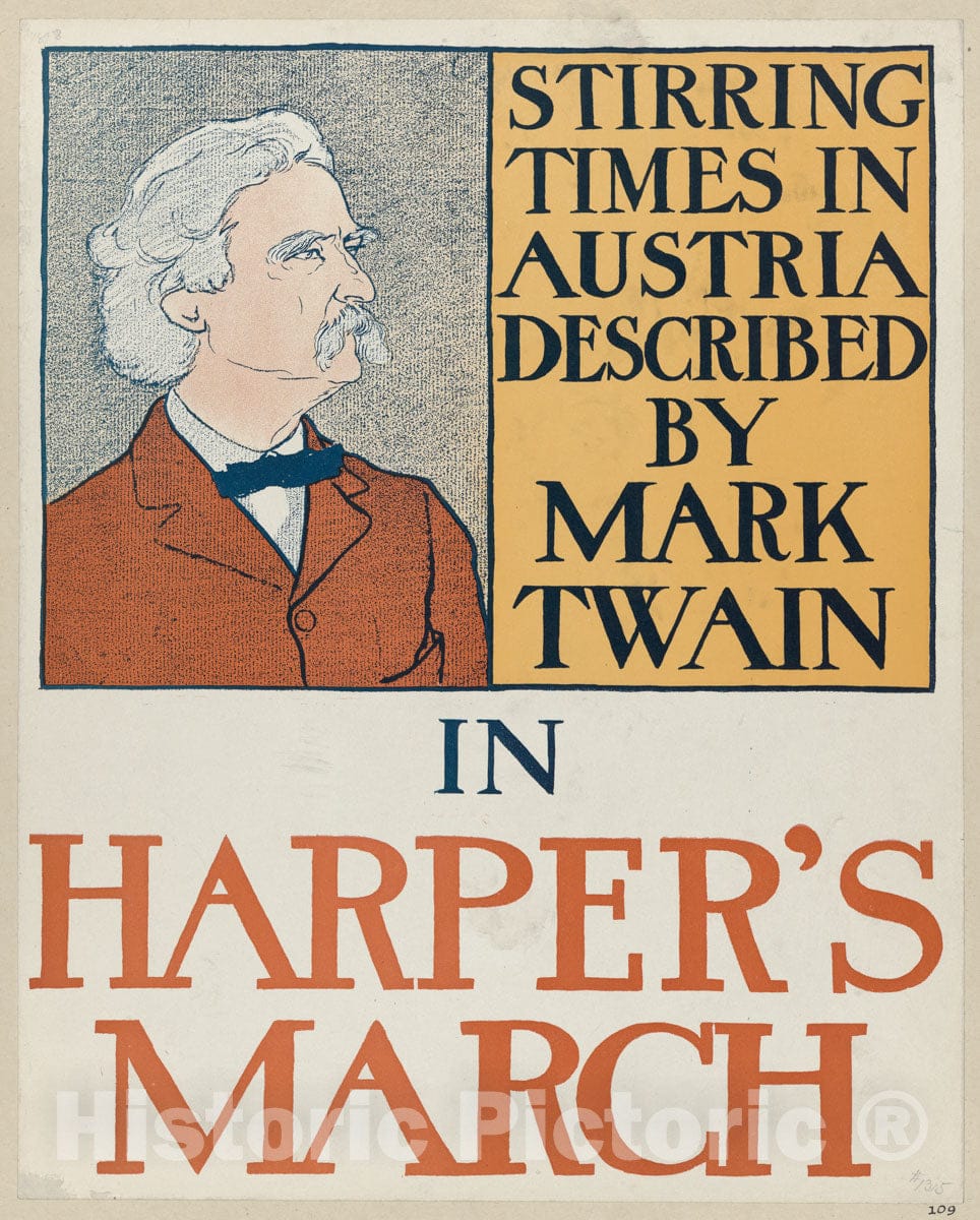Art Print : Edward Penfield - Harper's: March 3 : Vintage Wall Art
