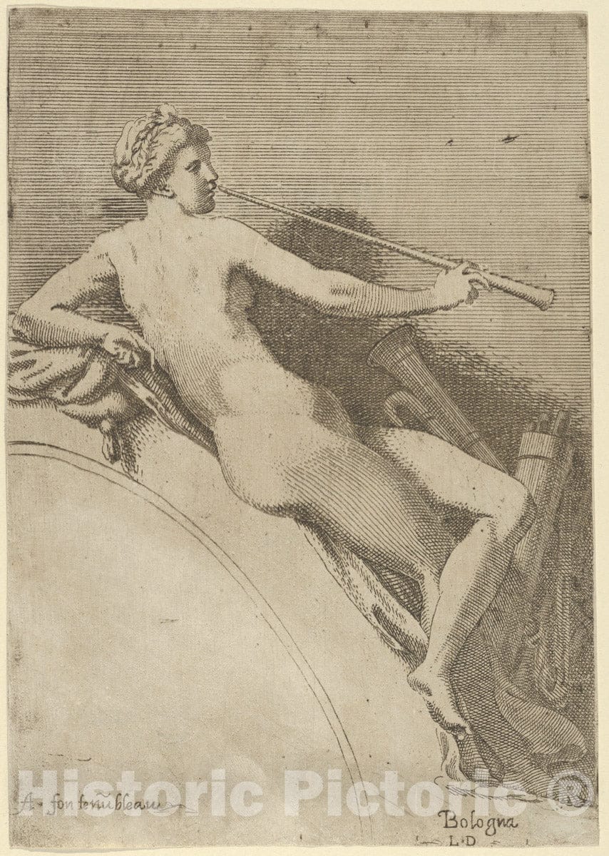 Art Print : Léon Davent - Euterpe : Vintage Wall Art