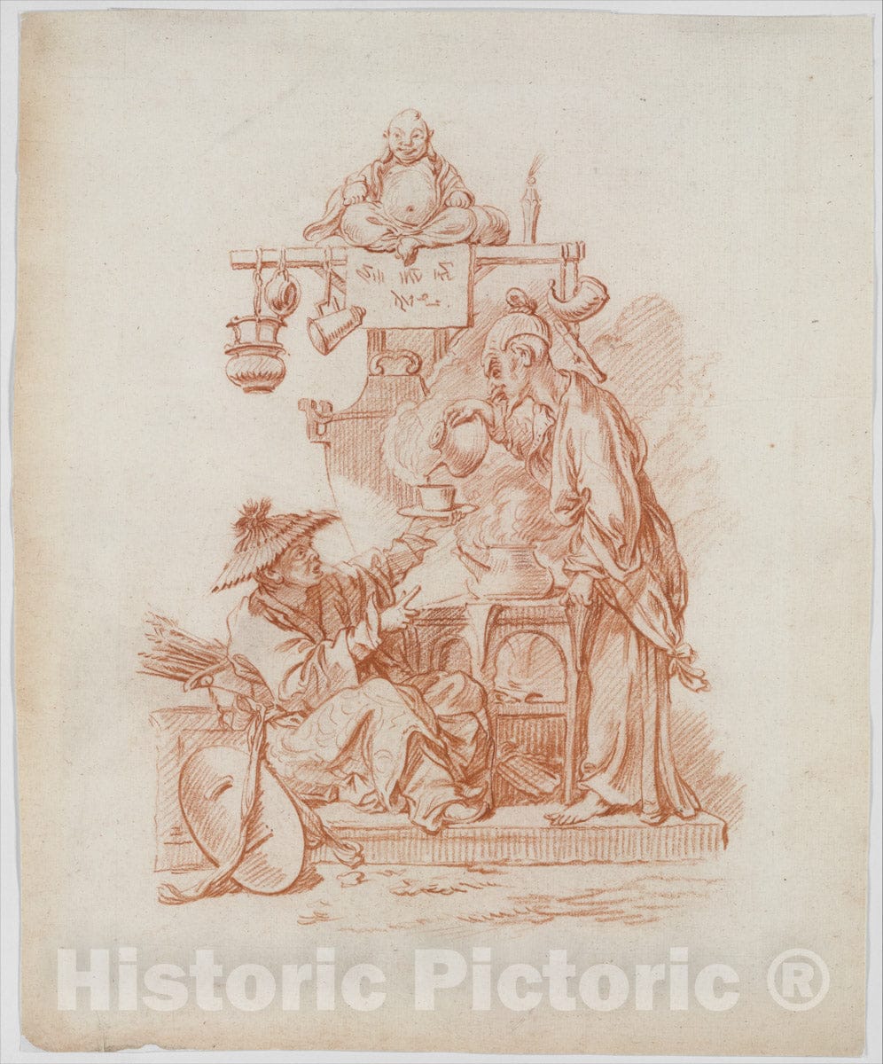 Art Print : François Boucher - Fire : Vintage Wall Art