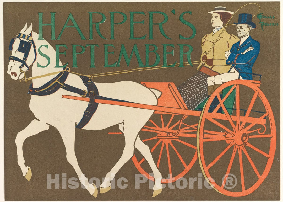 Art Print : Edward Penfield - Harper's: September 1 : Vintage Wall Art