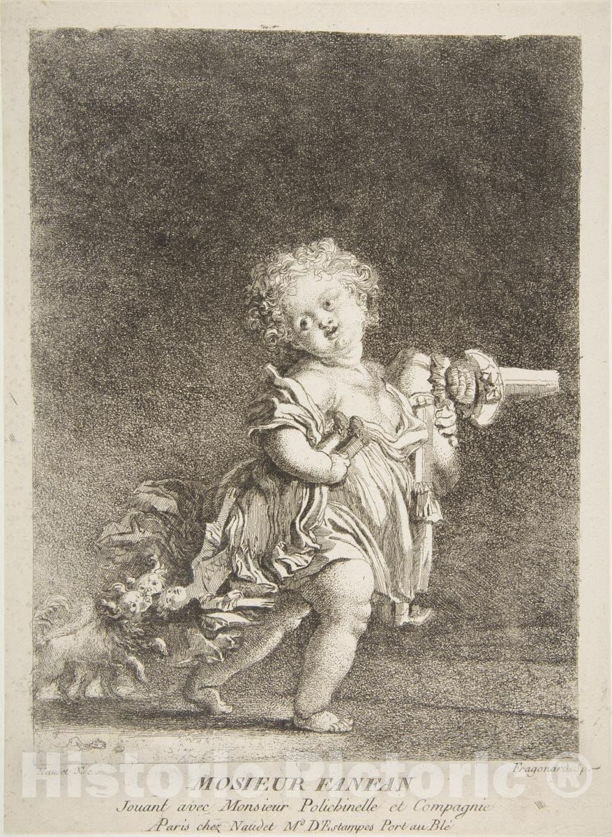 Art Print : Jean Honoré Fragonard - Fanfan : Vintage Wall Art