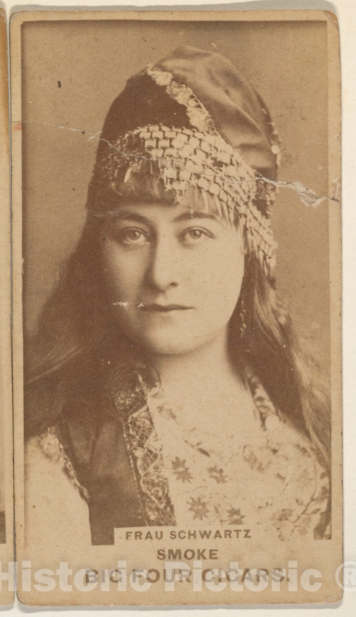 Photo Print : Fraulein Schwartz, from The Actresses Series (N669) Promoting Big Four Cigars : Vintage Wall Art