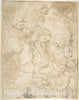 Art Print : Spanish, School of Seville, 17th Century - Madonna and Child with Angels Playing Lute and Viola da Braccio : Vintage Wall Art