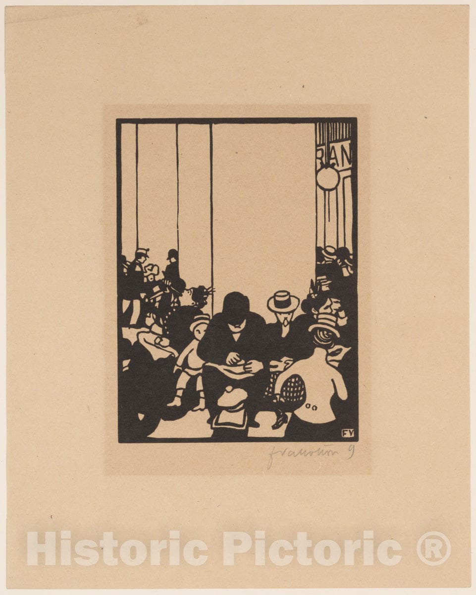 Art Print : Félix Vallotton - Five O'Clock, The World's Fair IV : Vintage Wall Art